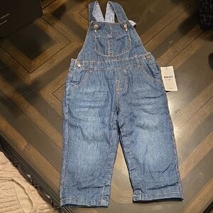 DKNY Blue Denim Kids Overalls Size 18 Months NWT